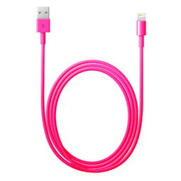 粉色充電器數(shù)據(jù)線 為蘋(píng)果5/5s/5c與iPad帶來(lái)時(shí)尚便捷的充電體驗(yàn)