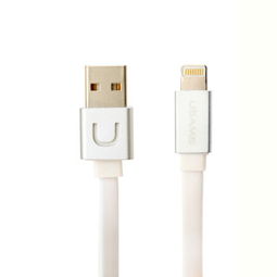 USAMS白色充電器與數(shù)據(jù)線 兼容多款蘋(píng)果設(shè)備的充電解決方案